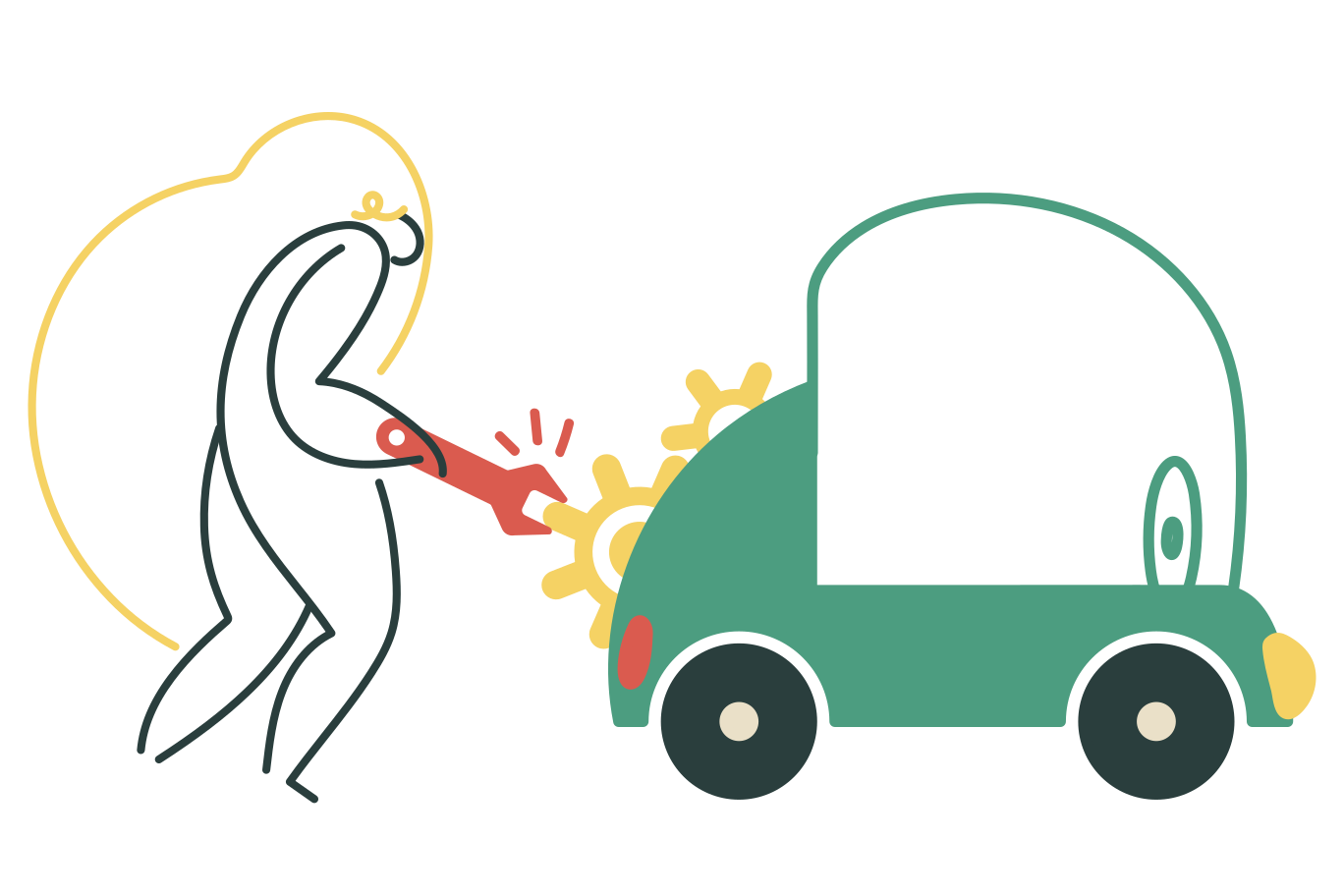 Car repair Illustration in PNG, SVG