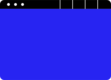 Blauer browser mit vier registerkarten PNG, SVG