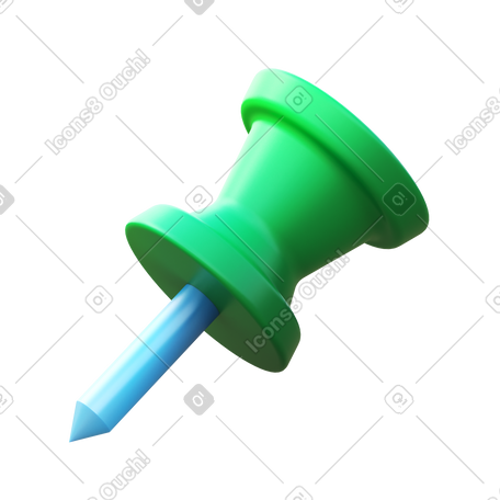 3D push pin PNG, SVG