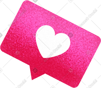 Bubble with a heart PNG, SVG