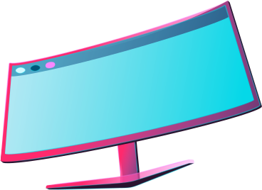 curved monitor PNG, SVG