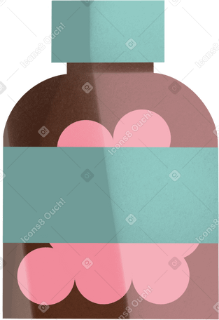 pills in a jar Illustration in PNG, SVG