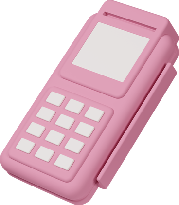 pink pos machine PNG, SVG