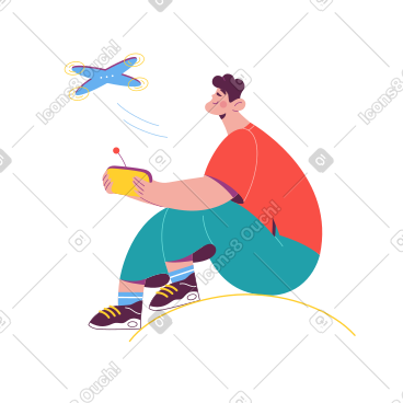 遥控驾驶无人机的男子 PNG, SVG