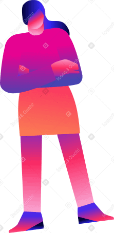 Donna con le braccia conserte sul petto PNG, SVG