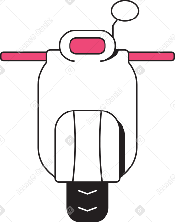 pink scooter motorcycle Illustration in PNG, SVG