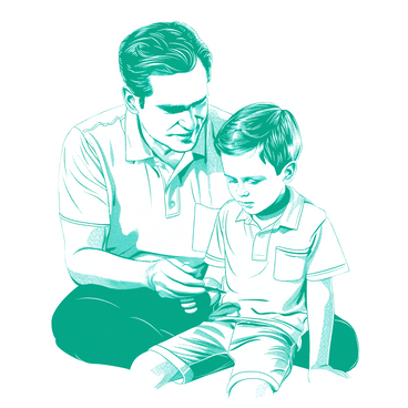 Папа и сын в PNG, SVG