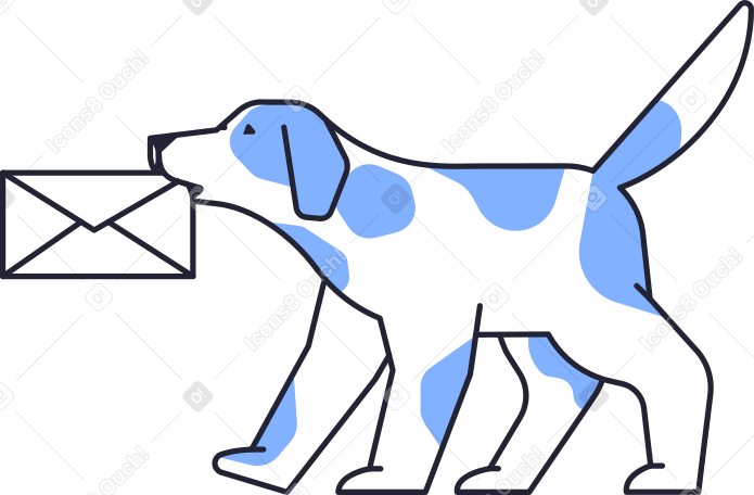 dog with message PNG, SVG