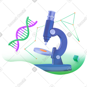 显微镜下的dna分子 PNG, SVG