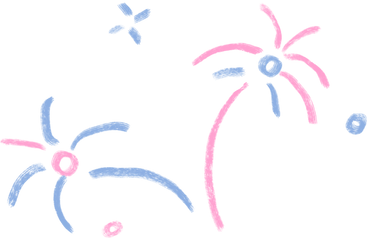 Großes rosa und blaues feuerwerk PNG, SVG
