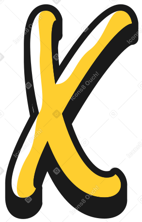 uppercase letter x Illustration in PNG, SVG