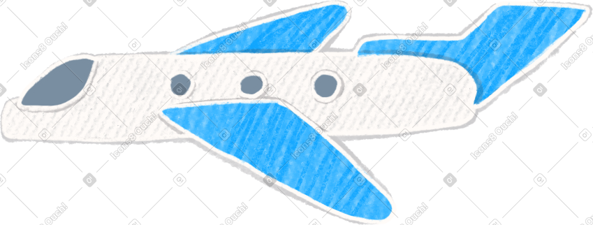 small white and blue plane PNG, SVG