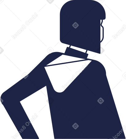 woman with bob haircut view from back PNG, SVG