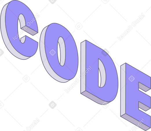lettering code text PNG, SVG