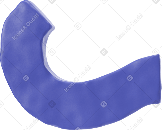 3D Arm in blue sleeve Illustration in PNG, SVG
