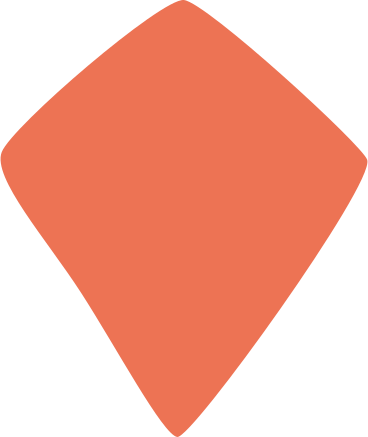 Orange kite shape PNG、SVG