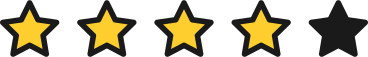 Cuatro estrellas de cinco PNG, SVG