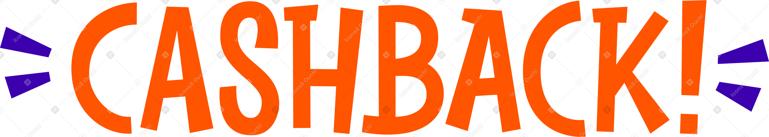 lettering cashback orange Illustration in PNG, SVG