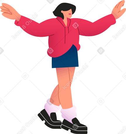 woman balancing PNG, SVG