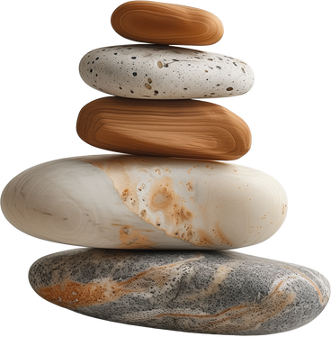 Abstract 3d sculpture using marble stones PNG, SVG