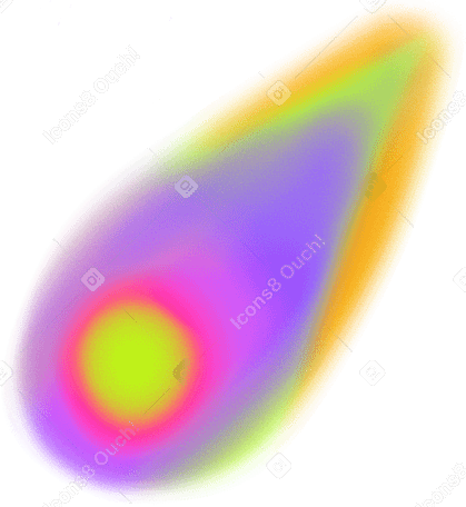 small colorful comet Illustration in PNG, SVG