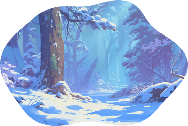 冬季森林背景 PNG, SVG