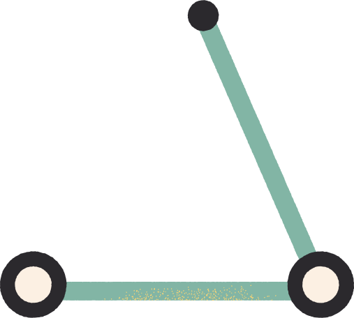 scooter green Illustration in PNG, SVG