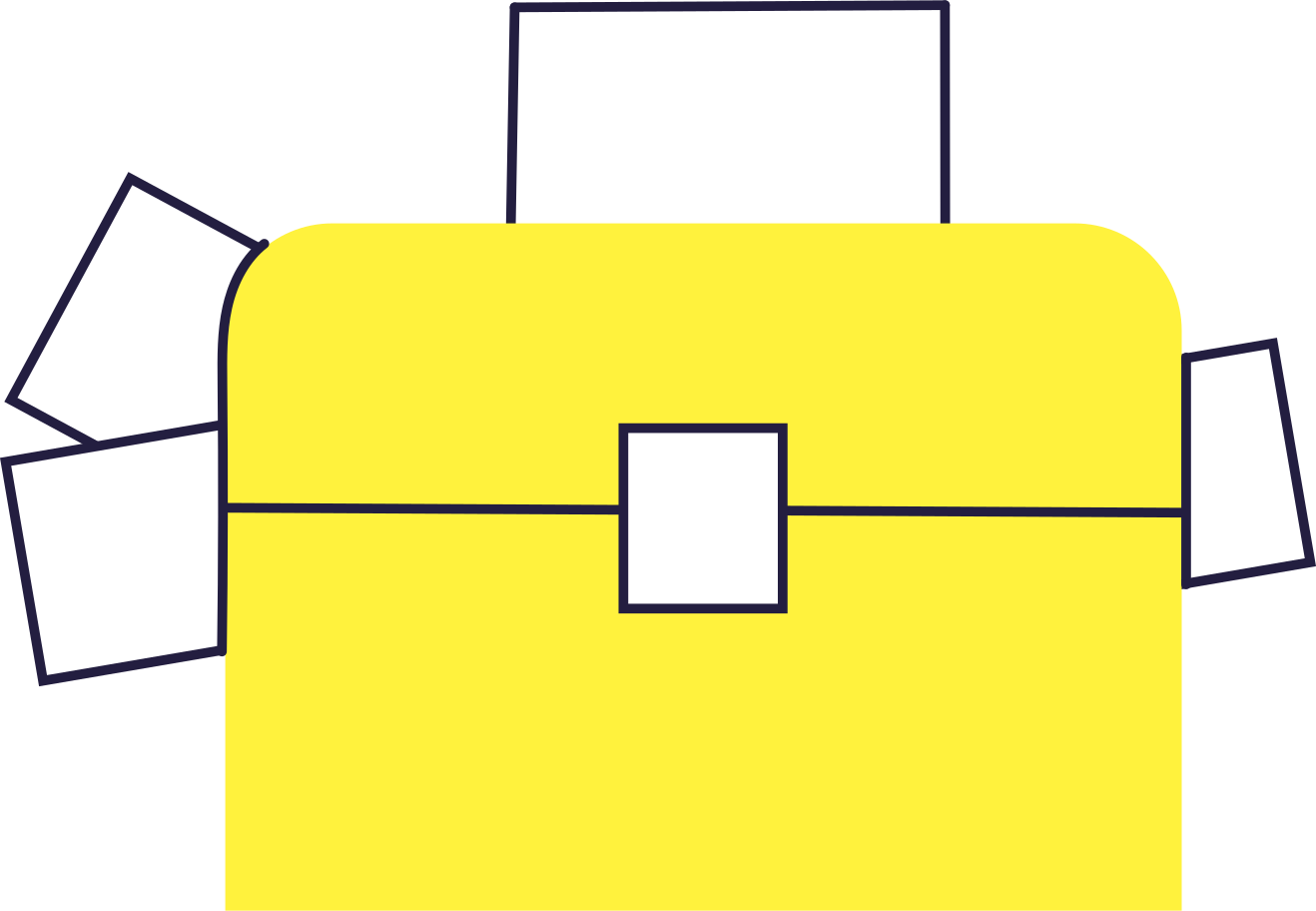 Case with papers Illustration in PNG, SVG