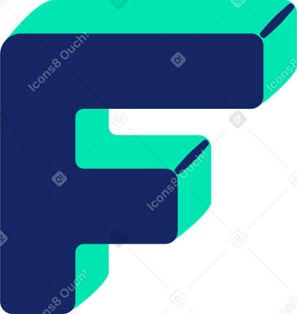 letter f Illustration in PNG, SVG