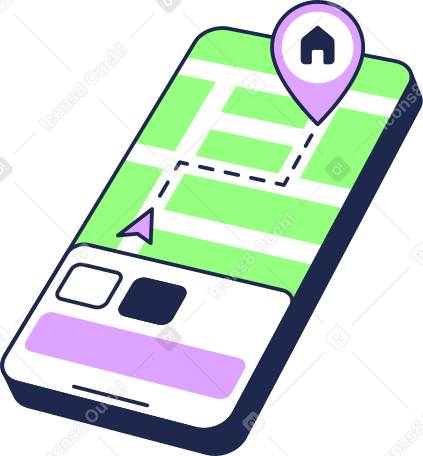 app mobile per la navigazione della mappa PNG, SVG