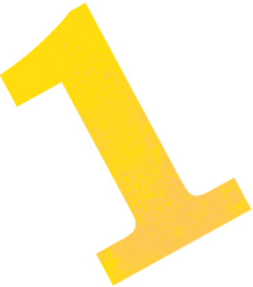 textured yellow number one PNG, SVG