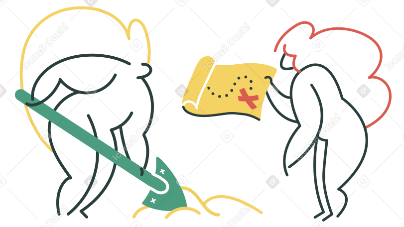Illustration Carte au trésor aux formats PNG, SVG