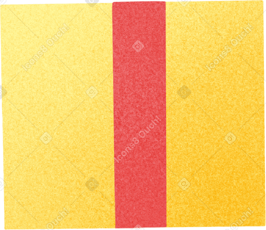 yellow box with red ribbon PNG, SVG
