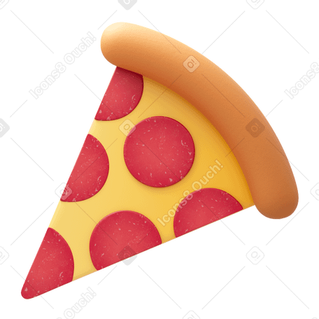 3D salami pizza PNG, SVG