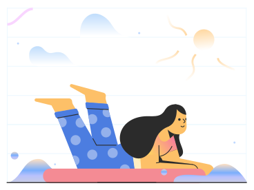 Woman sunbathing on vacation PNG, SVG