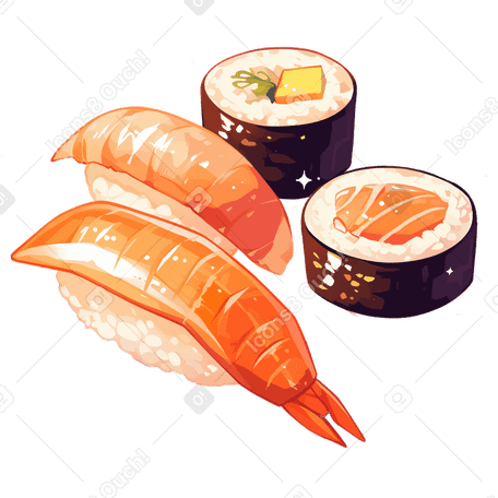 sushi set PNG, SVG