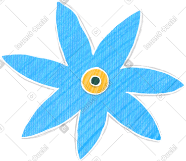 Blue flower PNG, SVG