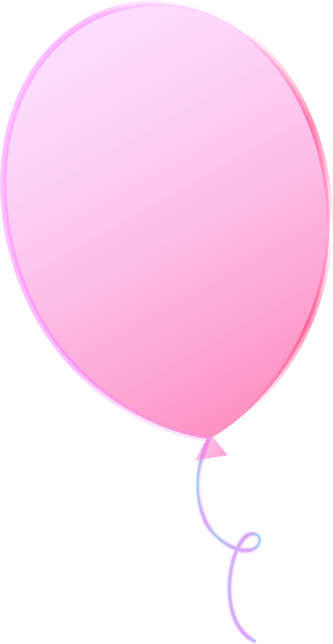 Pink balloon PNG, SVG