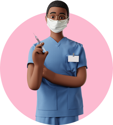 Young doctor with syringe PNG, SVG