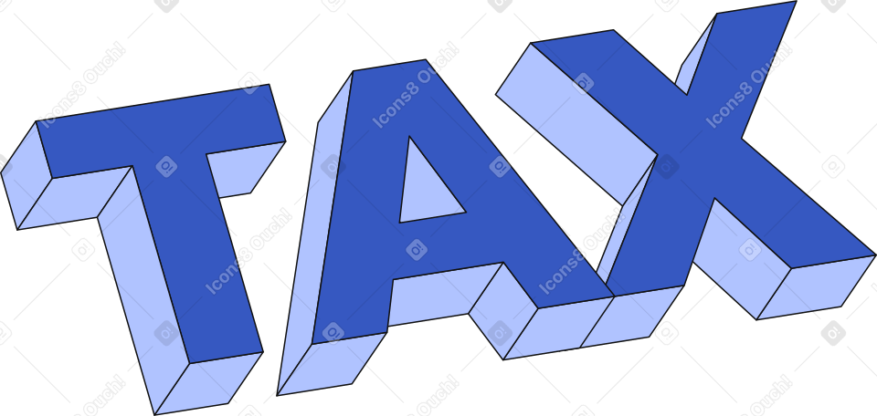 Texto de impuestos de letras PNG, SVG