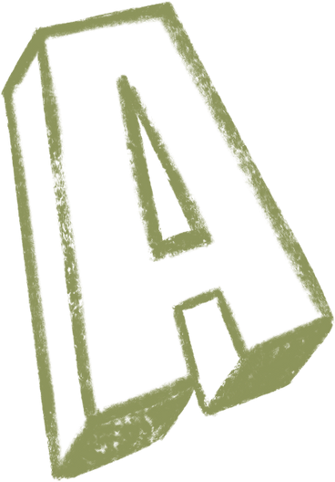 letter a is green PNG, SVG