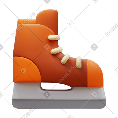 3D hockey skates PNG, SVG