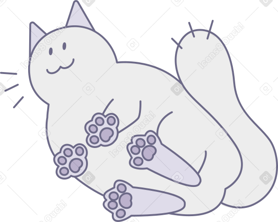 сидящий кот в PNG, SVG