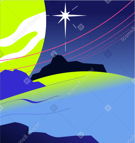 planet and stars background PNG, SVG