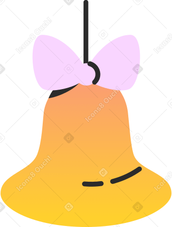 yellow bell PNG, SVG