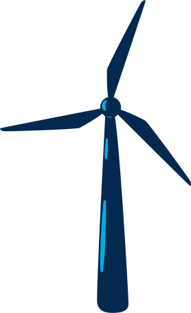 wind turbines Illustration in PNG, SVG