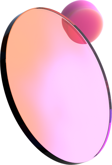 Schwebende verlaufslinse und rosafarbener zylinder PNG, SVG
