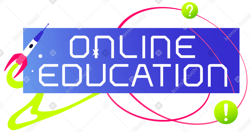Online education Illustration in PNG, SVG