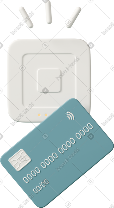 Reader for contactless and chip with credit card PNG, SVG