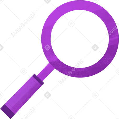 purple magnifier without glass PNG, SVG